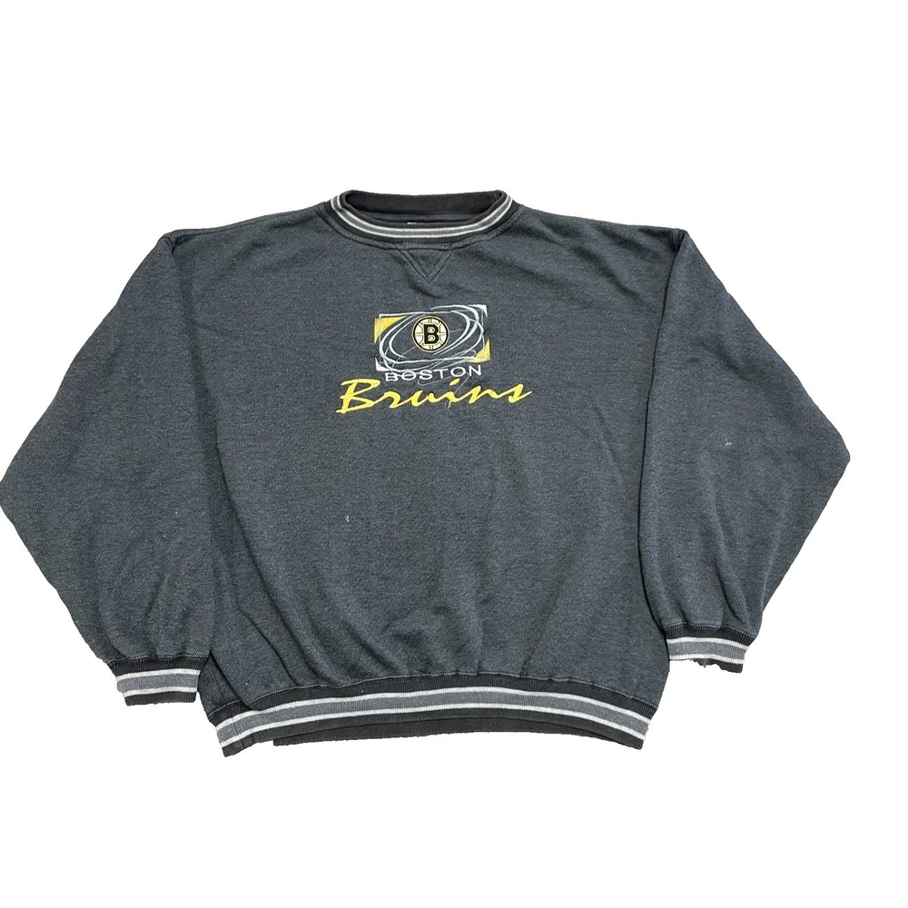 vintage boston bruins sweatshirt mens XL gray 1990s NHL